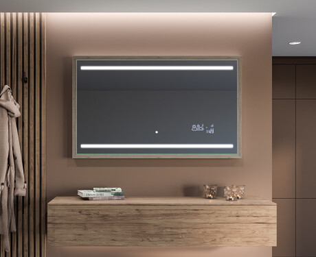 Rechthoekige LED badkamerspiegel met FrameLine lijst L23 #12