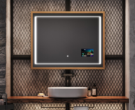 Rechthoekige LED badkamerspiegel met FrameLine lijst L61