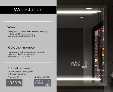 Rechthoekige LED badkamerspiegel met FrameLine lijst L75 #8