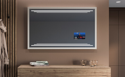 Rechthoekige LED badkamerspiegel met FrameLine lijst L75