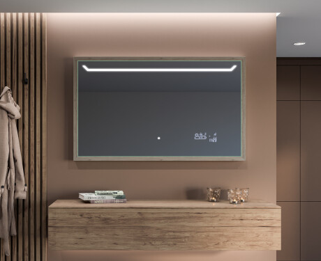 Rechthoekige LED badkamerspiegel met FrameLine lijst L128 #12