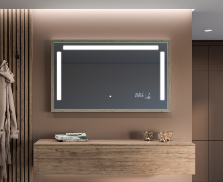 Rechthoekige LED badkamerspiegel met FrameLine lijst L134 #11