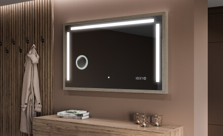 Rechthoekige LED badkamerspiegel met FrameLine lijst L134