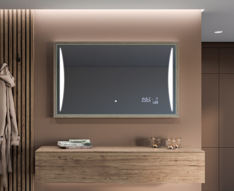 Rechthoekige LED badkamerspiegel met FrameLine lijst L135 #12