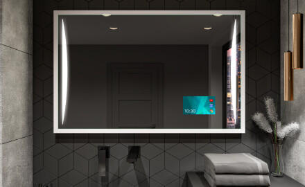 Rechthoekige LED badkamerspiegel met FrameLine lijst L135