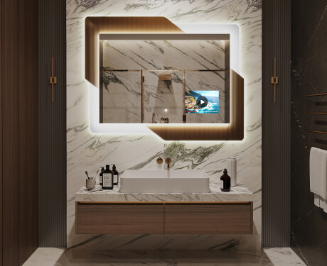 Moderne badkamer spiegel met led-verlichting - Retro