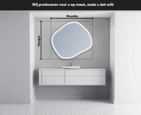 LED Badkamerspiegel in Onregelmatige Vorm R222 #4