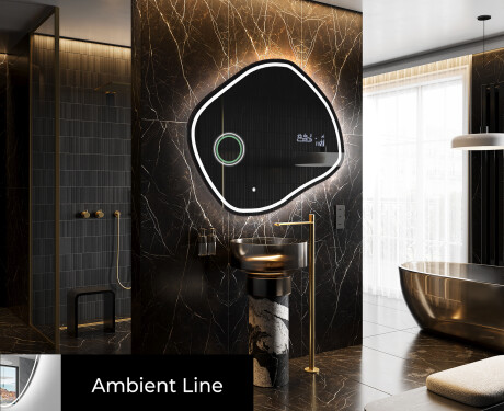 Decoratieve spiegel met verlichting LED R223 #1