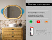 Ovale spiegel in een eikenhouten lijst met LED-verlichting #7