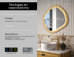 Decoratieve spiegel in een eikenhouten lijst met LED-verlichting #6