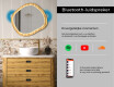 Decoratieve spiegel in een eikenhouten lijst met LED-verlichting #7