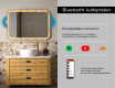 Afgeronde spiegel in een eikenhouten lijst met LED-verlichting #7
