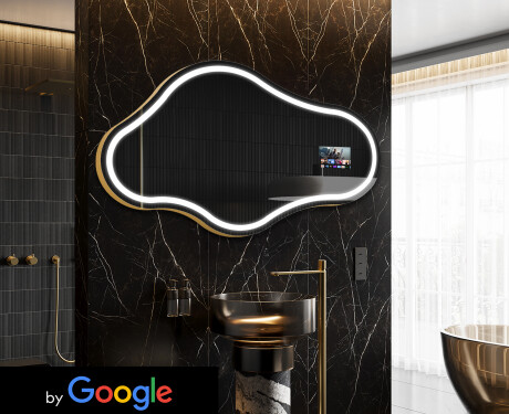 Onregelmatige Spiegel badkamer LED SMART C223 Google