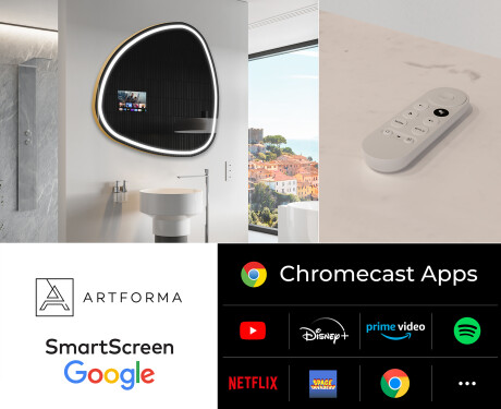 Onregelmatige Spiegel met verlichting LED SMART J223 Google #2