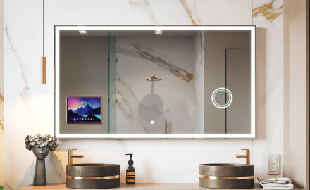 Slimme LED Badkamerspiegel met Displine Apple L01 Frame