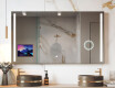 Slimme Rechthoekige LED Badkamerspiegel met iPad Displine L02 Apple Frame
