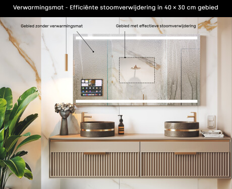 Slimme LED Badkamerspiegel met Displine Frame - Apple L09 #7