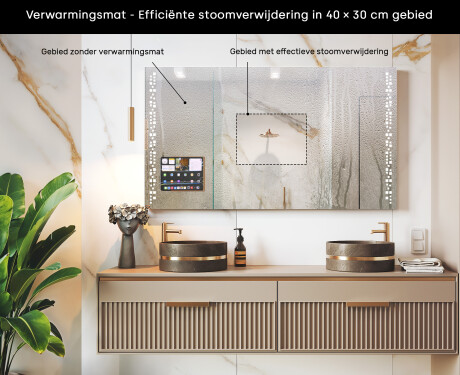 Modern LED Spiegel met iPad Displine L38 Frame #7