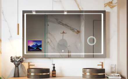 Slimme LED Badkamerspiegel met Displine Apple L61 Frame