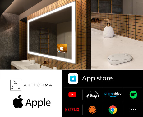Badkamerspiegel met verlichting LED SMART L01  Apple #2