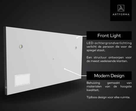 Badkamerspiegel met verlichting LED SMART L01  Apple #5