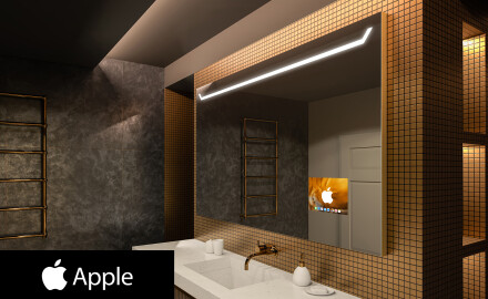Badkamerspiegel met verlichting LED SMART L128 Apple