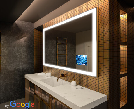 Moderne smart badkamer spiegel met led-verlichting L01  google-serie