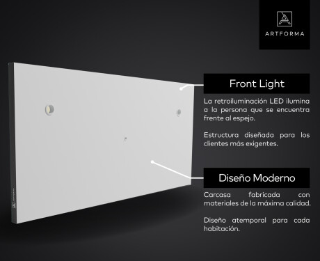 Moderne smart badkamer spiegel met led-verlichting L02  google-serie #11