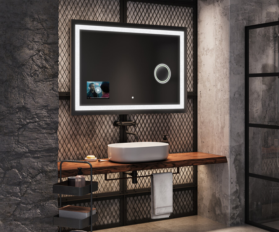 hoop annuleren parfum Artforma - Moderne smart badkamer spiegel met led-verlichting L15 google- serie