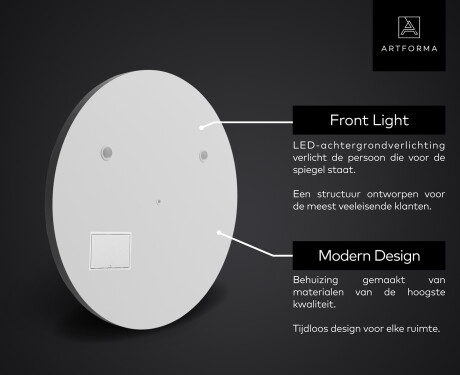 Ronde Spiegel met verlichting LED SMART  L33 Apple #2