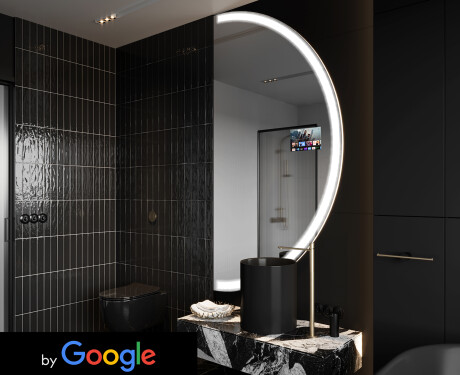 Halfcirkel Spiegel badkamer LED SMART A222 Google
