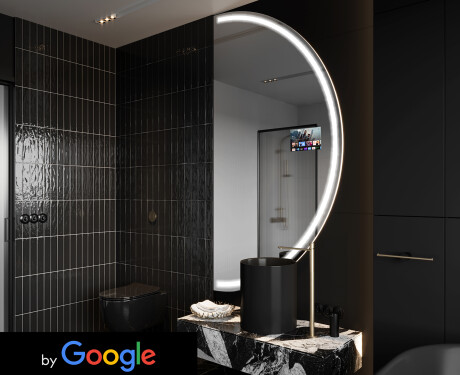 Halfcirkel Spiegel met verlichting LED SMART A223 Google