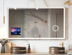Afgeronde Moderne LED Spiegel met iPad Displine L146 Frame