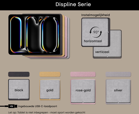 Afgeronde Moderne LED Spiegel met iPad Displine L146 Frame #2