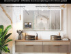 Afgeronde Moderne LED Spiegel met iPad Displine L146 Frame #7