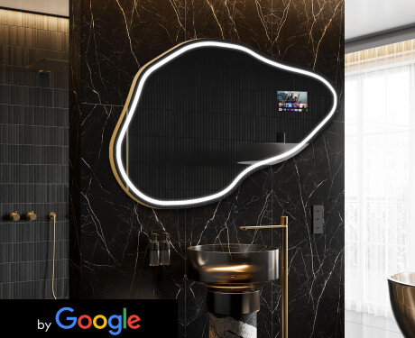 Onregelmatige Spiegel met verlichting LED SMART P223 Google
