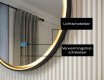 Ronde spiegel in een metalen frame met LED-verlichting #4