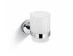 CLASSIC - Houder met beker / chroom, mat glas