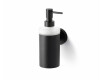 CLASSIC - Dispenser voor vloeibare zeep / metalen behuizing, mat glas / matzwart