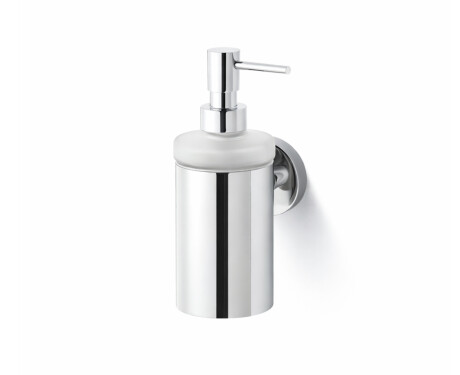 CLASSIC - Dispenser voor vloeibare zeep / metalen behuizing, mat glas / chroom