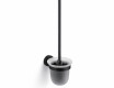 CLASSIC - Hangende toiletborstel / mat glas / mat zwart
