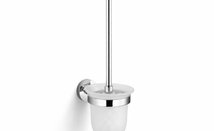 CLASSIC - Hangende toiletborstel / mat glas / chroom