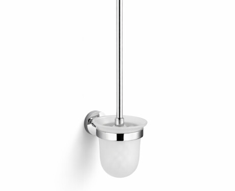CLASSIC - Hangende toiletborstel / mat glas / chroom