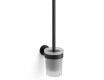 CLASSIC - Hangende wc-borstel / matglazen houder / matzwart