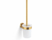 CLASSIC - Hangende wc-borstel / matglazen houder / goudkleurig geborsteld