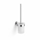CLASSIC - Hangende toiletborstel / matglazen houder / chroom #1