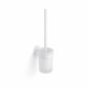 CLASSIC - Hangende toiletborstel / matglazen houder / matwit #1