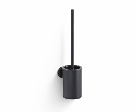 CLASSIC – Lage hangende toiletborstel / metalen houder, kunststof inzetstuk / matzwart
