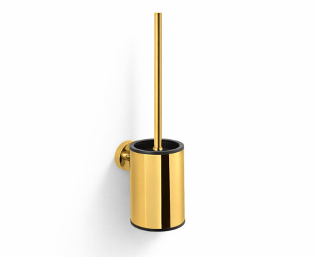 CLASSIC – Lage hangende wc-borstel / metalen houder, kunststof opzetstuk / goudglans