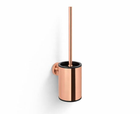 CLASSIC – Lage hangende wc-borstel / metalen houder, kunststof inzetstuk / roségoud glanzend